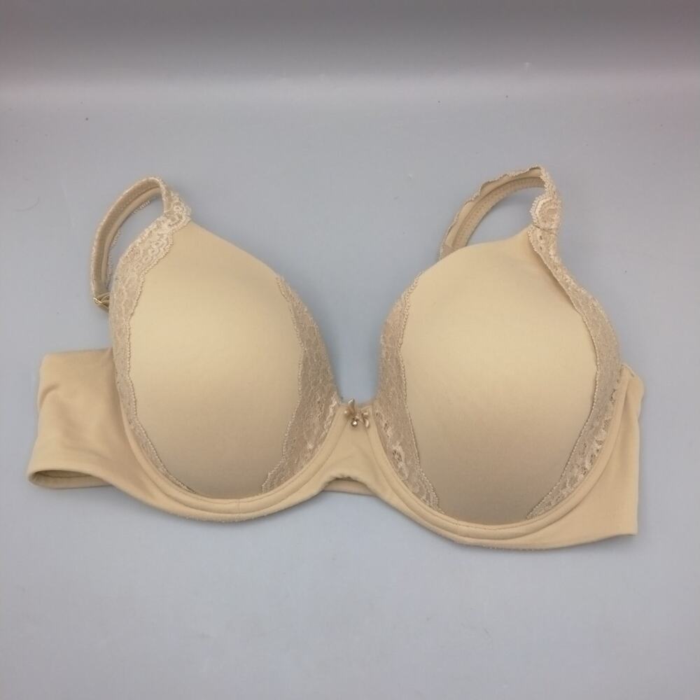 Soma 38C Bra Pink Embraceable Perfect Coverage Lace Trim Underwire Back Closure